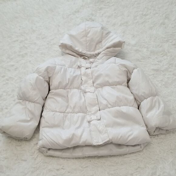 B Hip Baby White Puffer Jacket  Sz 4T - Picture 1 of 6